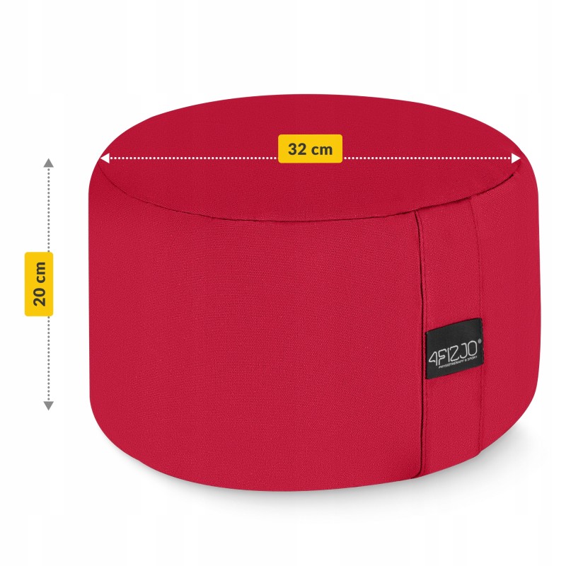 Подушка для йоги та медитації 4FIZJO Zafu кругла 32 x 20 см Red (P-5907739315526)