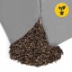 Подушка для йоги та медитації 4FIZJO Zafu напівкругла 40 x 30 x 12 см Grey (P-5907739315502)