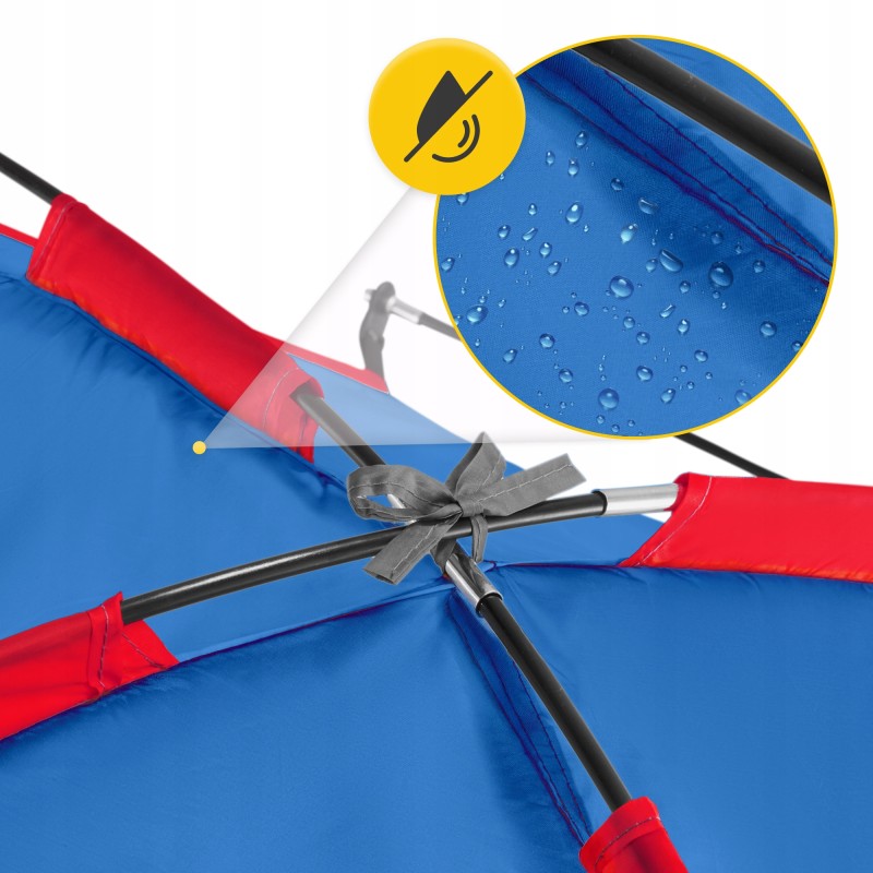 Намет пляжний 4FIZJO 200 x 115 см Blue/Red (P-5905973405171)