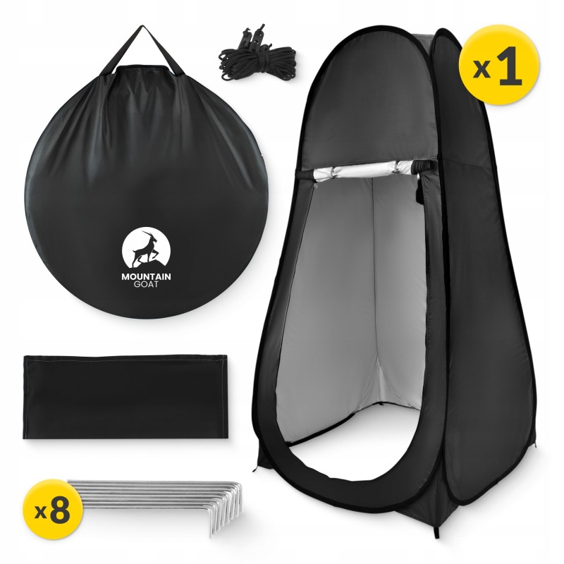Намет туалет-душ, переодягальня Mountain Goat Pop-Up 200 x 110 x 110 см саморозкладний Black (P-5905973405195)