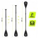 Весло для SUP дошки TSUNAMI 2 в 1 160-225 см регульоване, складне Black (P-5907739316431)