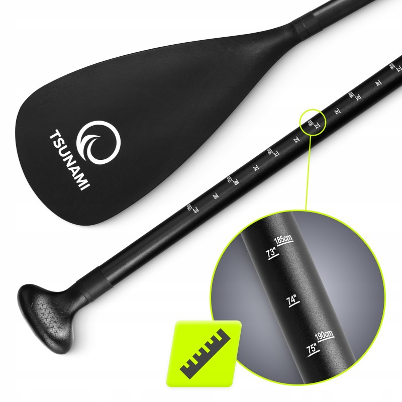 Весло для SUP дошки TSUNAMI 2 в 1 160-225 см регульоване, складне Black (P-5907739316431)