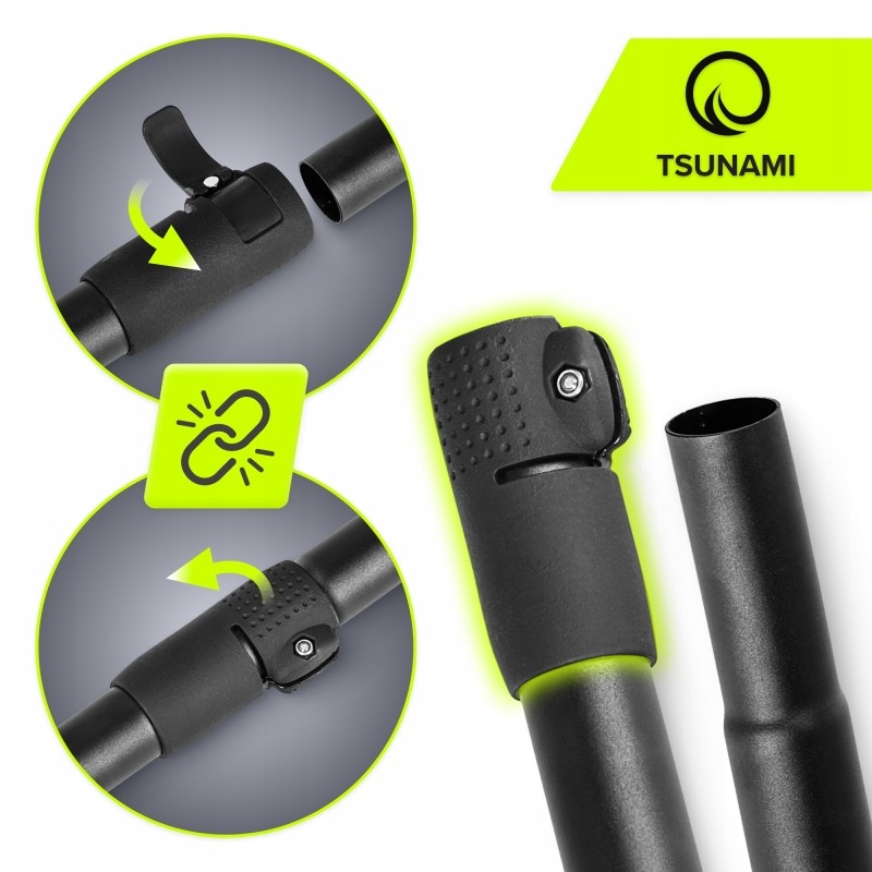 Весло для SUP дошки TSUNAMI 160-215 см регульоване, складне Black (P-5907739316462)