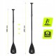 Весло для SUP дошки TSUNAMI 160-215 см регульоване, складне Black (P-5907739316462)