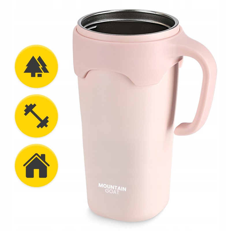 Термокухоль Mountain Goat зі соломинкою 0.65 л Pink (P-5905973406130)