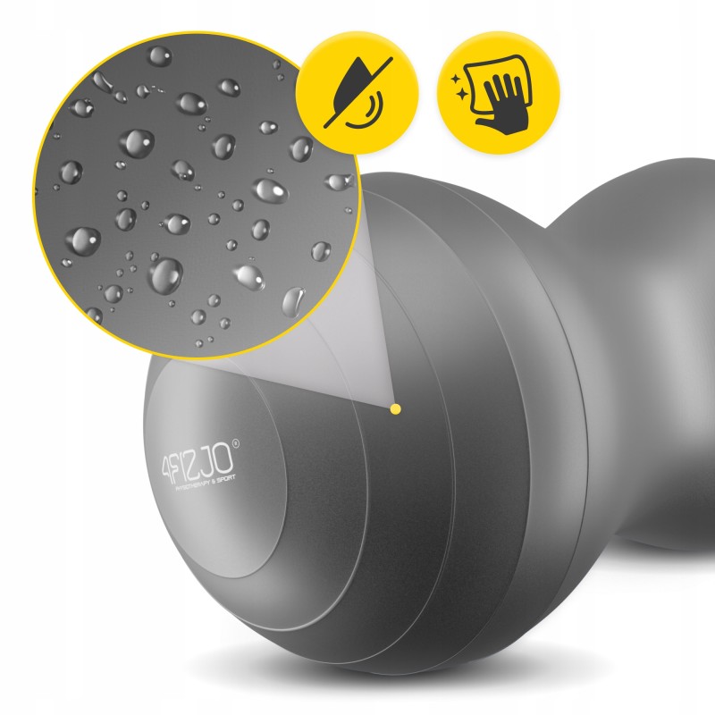 М'яч для фітнесу (арахіс) 4FIZJO Air Ball Peanut 45 x 90 см Anti-Burst Grey (P-5905973407175)