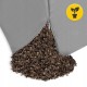 Подушка для йоги та медитації 4FIZJO Zafu кругла 32 x 20 см Grey (P-5907739315533)