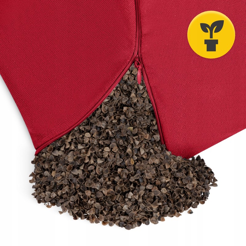 Подушка для йоги та медитації 4FIZJO Zafu напівкругла 40 x 30 x 12 см Red (P-5907739315496)