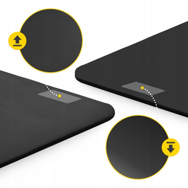 Килимок (мат) спортивний 4FIZJO NBR 190 x 100 x 1.5 см для йоги та фітнесу Black (P-5905973407120)