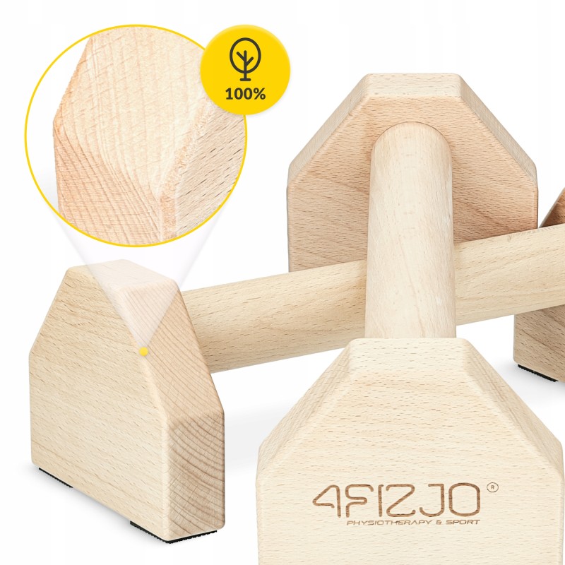 Упори для віджимань (паралетси) 4FIZJO 30 см дерев'яні (P-5905973407052)