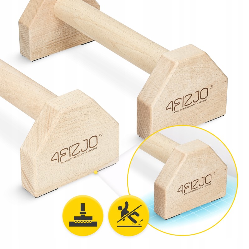 Упори для віджимань (паралетси) 4FIZJO 30 см дерев'яні (P-5905973407052)