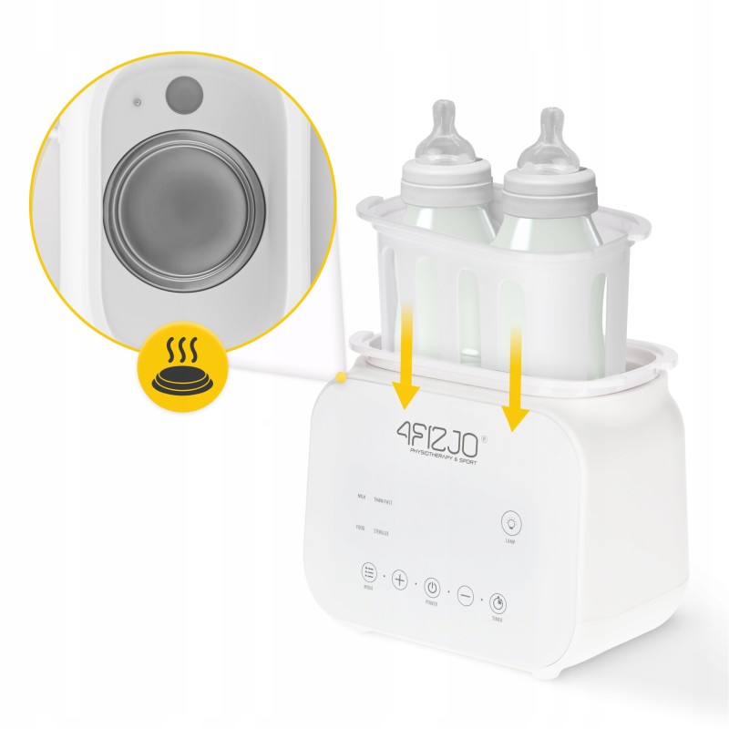 Підігрівач/стерилізатор для пляшечок 4FIZJO Twin 4 в 1 White (P-5905973402392)