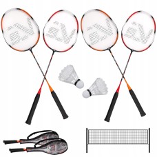 Набір для бадмінтону SportVida Pro 4 шт ракетки + 2 шт волани + сітка SV-SE0003