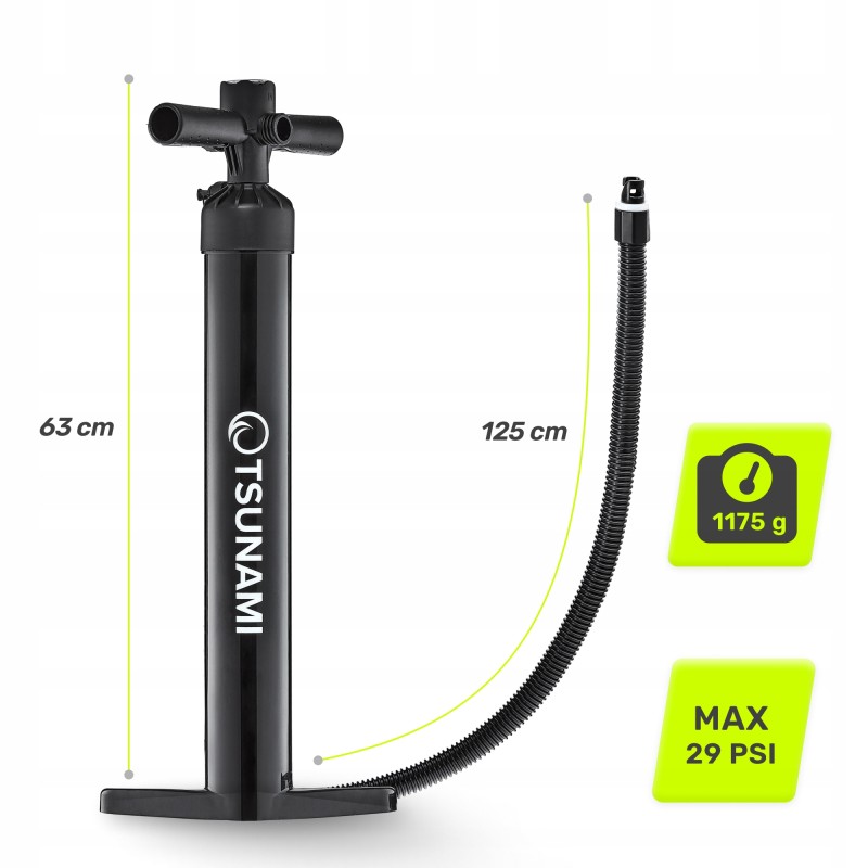 Насос для SUP-дошки TSUNAMI Double-action Black (P-5907739316448)