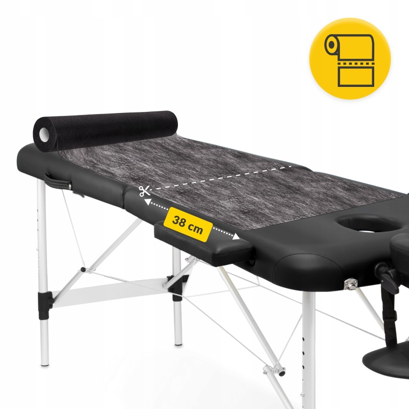 Простирадло одноразове 4FIZJO 50 м x 60 см в рулоні 18 г/м² Black (P-5905973406826)