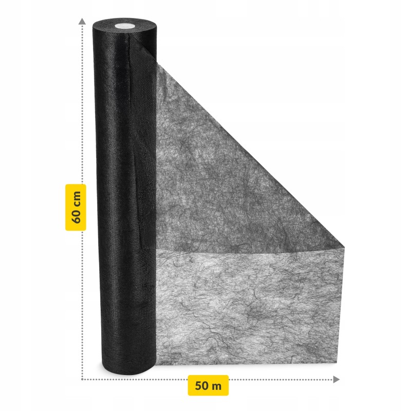 Простирадло одноразове 4FIZJO 50 м x 60 см в рулоні 18 г/м² Black (P-5905973406826)