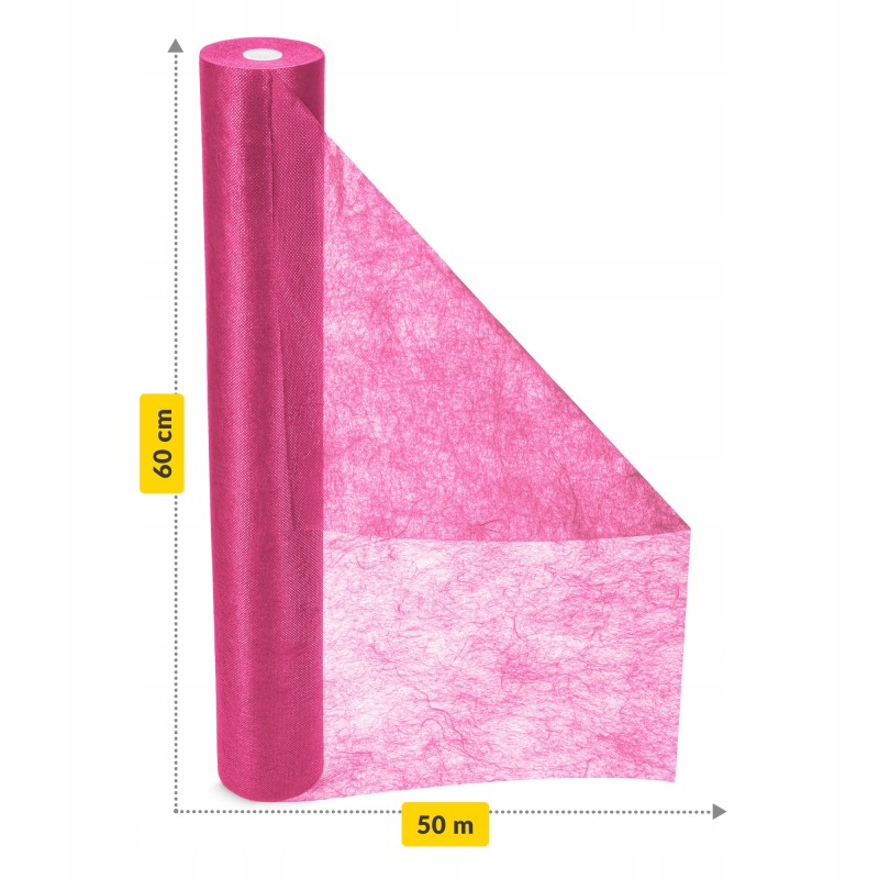 Простирадло одноразове 4FIZJO 50 м x 60 см в рулоні 18 г/м² Pink (P-5905973406802)