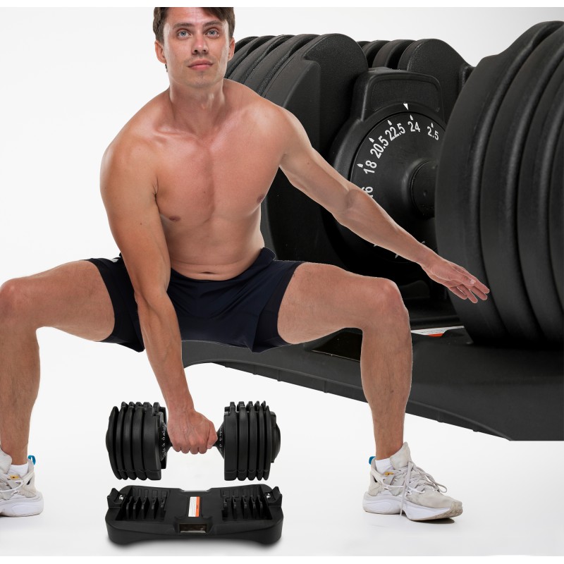 Гантеля з регульованою вагою Cornix 2.5-24 кг XR-0405 Black