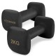 Гантелі вінілові Cornix Square 2 x 2 кг XR-0407 Black