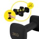Гантелі вінілові Cornix Square 2 x 2 кг XR-0407 Black