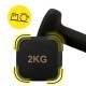 Гантелі вінілові Cornix Square 2 x 2 кг XR-0407 Black