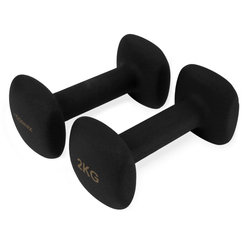 Гантелі вінілові Cornix Square 2 x 2 кг XR-0407 Black