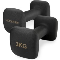 Гантелі вінілові Cornix Square 2 x 3 кг XR-0408 Black