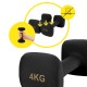 Гантелі вінілові Cornix Square 2 x 4 кг XR-0409 Black
