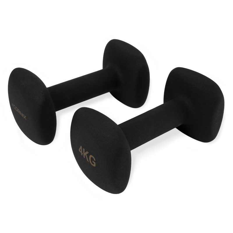 Гантелі вінілові Cornix Square 2 x 4 кг XR-0409 Black