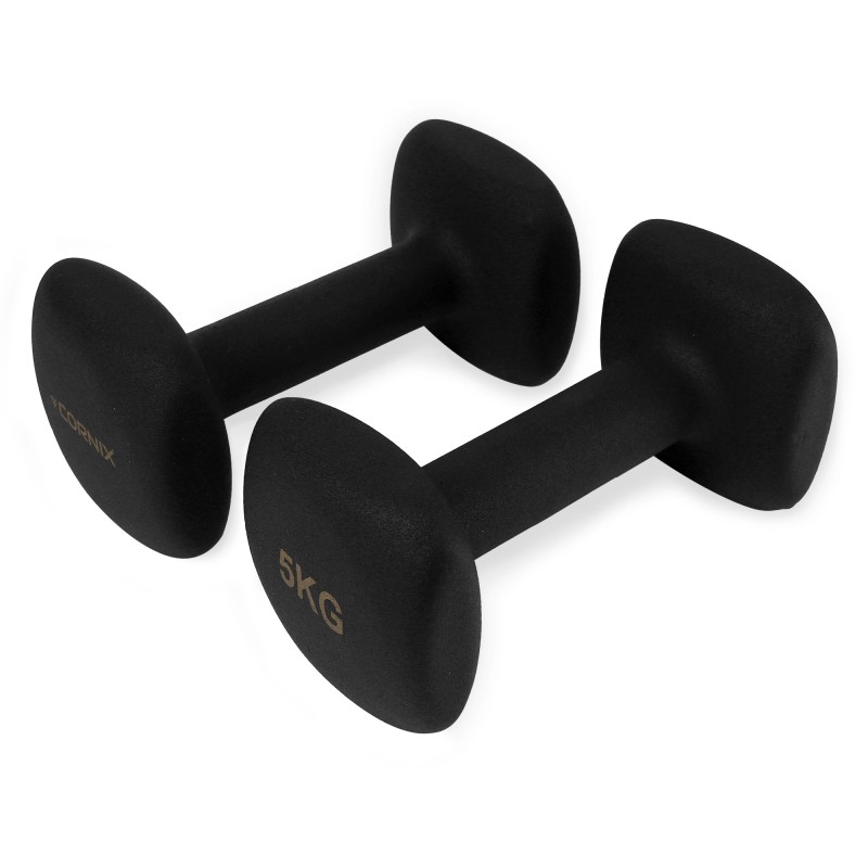 Гантелі вінілові Cornix Square 2 x 5 кг XR-0410 Black