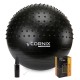 М'яч для фітнесу (фітбол) Cornix 55 см напівмасажний Anti-Burst XR-0458 Black