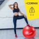 М'яч для фітнесу (фітбол) Cornix 65 см напівмасажний Anti-Burst XR-0478 Red