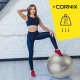 М'яч для фітнесу (фітбол) Cornix 65 см напівмасажний Anti-Burst XR-0479 Silver