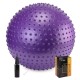 М'яч для фітнесу (фітбол) Cornix 55 см масажний Anti-Burst XR-0468 Violet