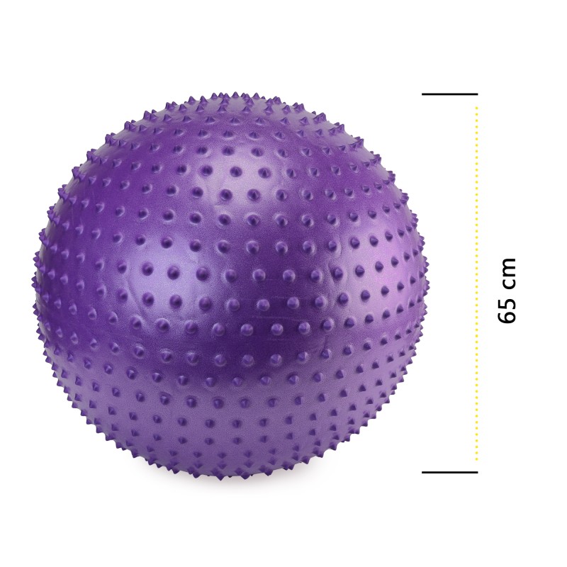 М'яч для фітнесу (фітбол) Cornix 65 см масажний Anti-Burst XR-0484 Violet