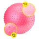 М'яч для фітнесу (фітбол) Cornix 55 см масажний Anti-Burst XR-0469 Pink