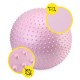 М'яч для фітнесу (фітбол) Cornix 55 см масажний Anti-Burst XR-0473 Light Pink