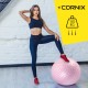 М'яч для фітнесу (фітбол) Cornix 65 см масажний Anti-Burst XR-0489 Light Pink