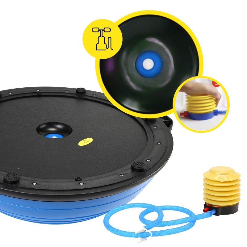 Балансувальна платформа (півсфера) Cornix Bosu Ball 58 см з еспандерами XR-0457 Blue