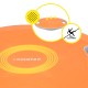 Балансувальна платформа Cornix кругла, пластикова XR-0444 Orange/Grey