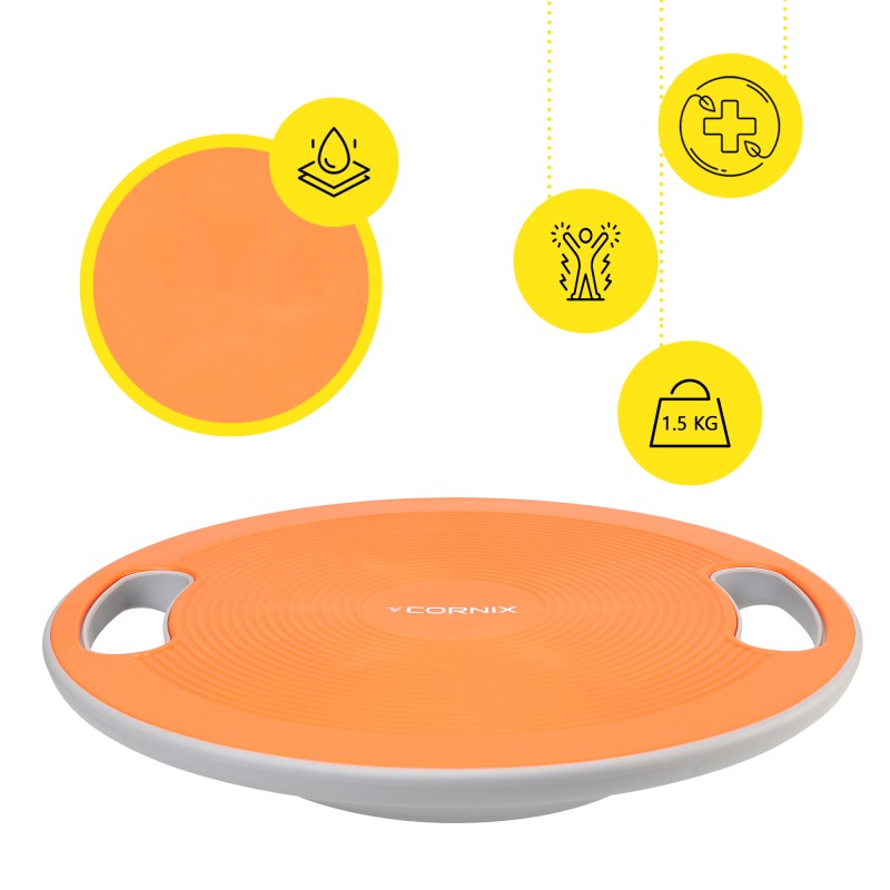 Балансувальна платформа Cornix кругла, пластикова XR-0444 Orange/Grey