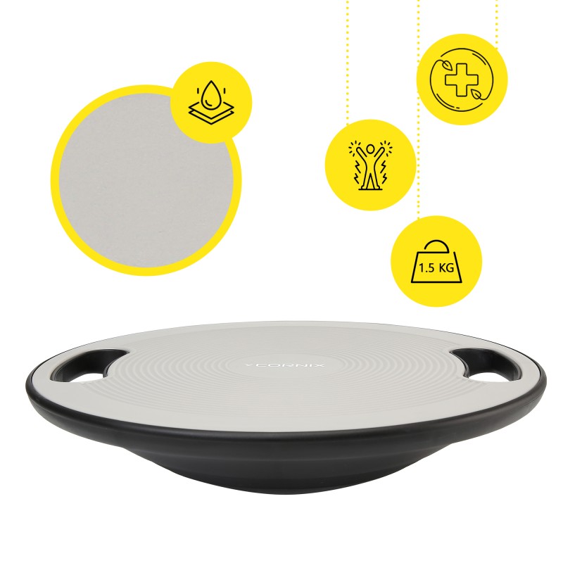 Балансувальна платформа Cornix кругла, пластикова XR-0443 Grey/Black