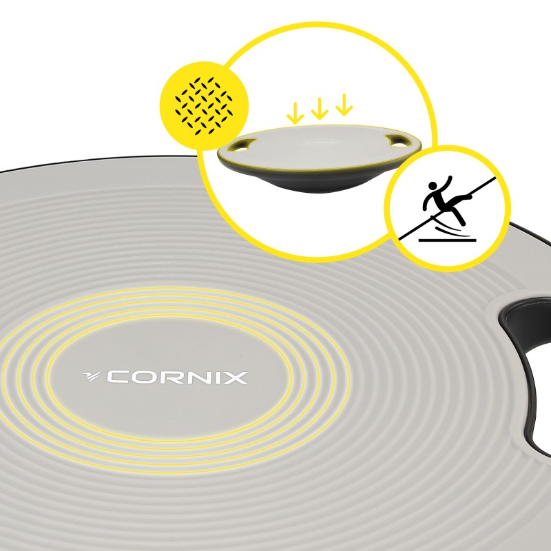Балансувальна платформа Cornix кругла, пластикова XR-0443 Grey/Black