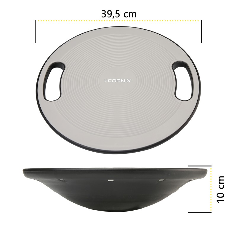 Балансувальна платформа Cornix кругла, пластикова XR-0443 Grey/Black