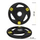 Диск олімпійський Cornix 1 x 15 кг 51 мм металевий, прогумований XR-0427 Black