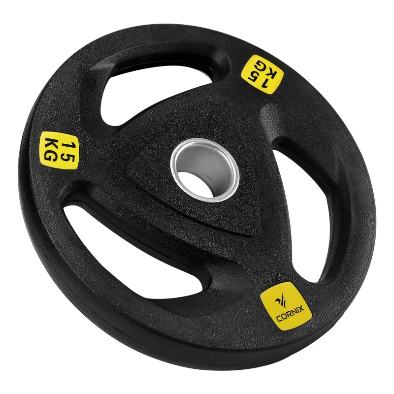 Диск олімпійський Cornix 1 x 15 кг 51 мм металевий, прогумований XR-0427 Black