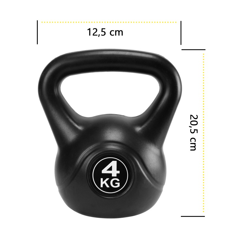 Гиря вінілова Cornix 4 кг XR-0429 Black