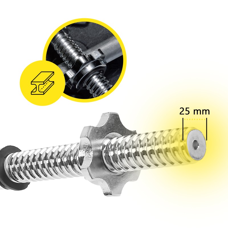 Гриф для штанги W-подібний Cornix 120 см 25 мм XR-0413
