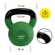Гиря металева Cornix 20 кг з вініловим покриттям XR-0439 Green/Black