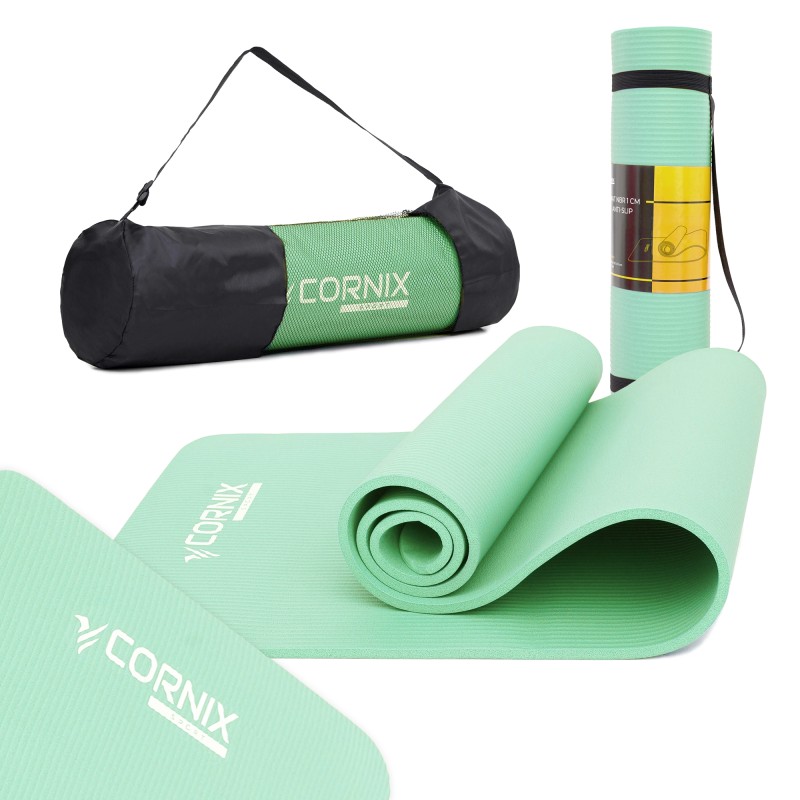 Килимок спортивний Cornix NBR 183 x 61 x 1 cм для йоги та фітнесу XR-0491 Light Green